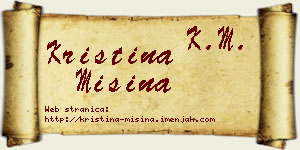 Kristina Mišina vizit kartica